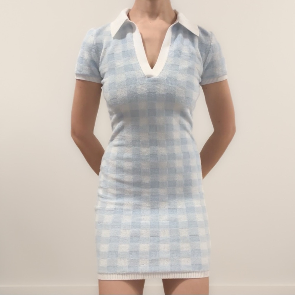 Alexander Wang Blue and White Mini Dress